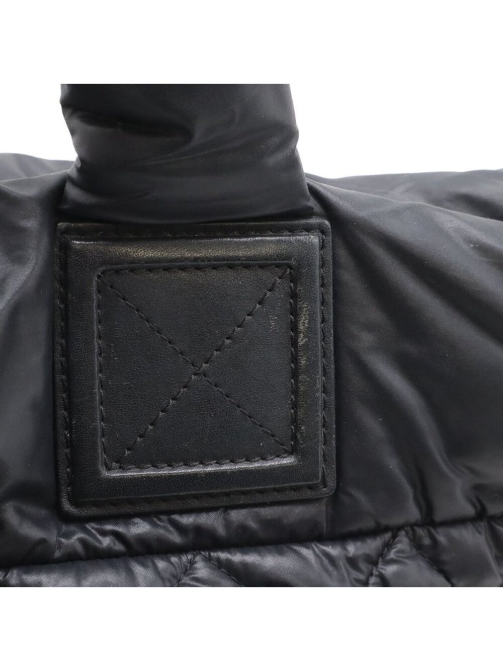 Chanel Coco Cocoon Small Tote Quilted Nylon Leather Black Silver - Picture 5 of 9